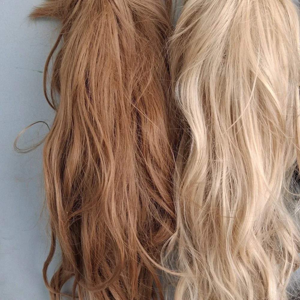 WIGS‎ Lot Of 3 With Bangs Blonde Redhead Brunette + Ponytail